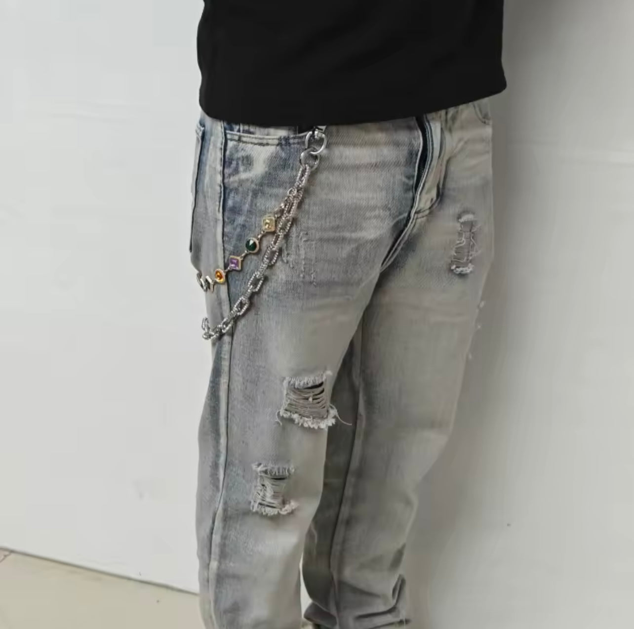 Rhinestone Pants Chain Double-layer