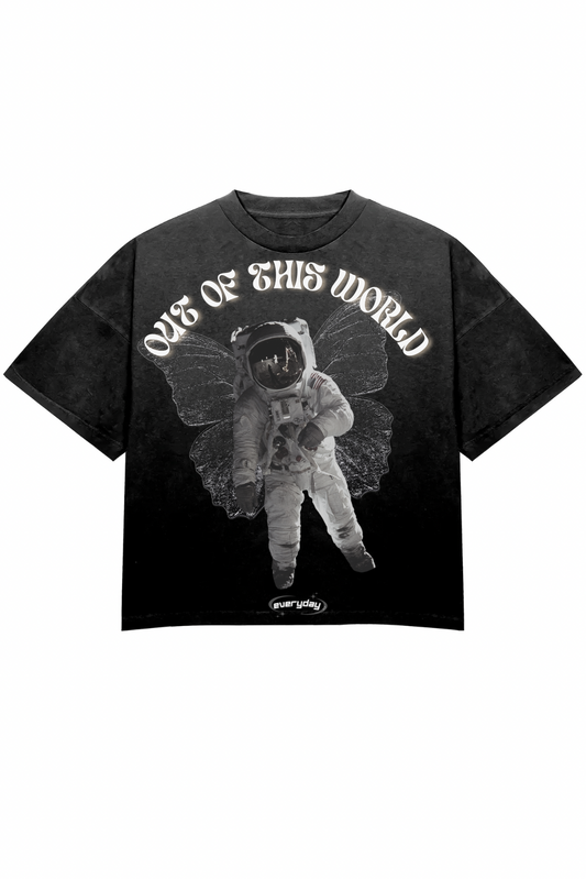 Acid Wash ‘Out of this world’ Graphic Tee